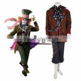 Alice in Wonderland Johnny Depp Mad Hatter Cosplay Costume Whole Set thumbnail-1