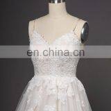 Sexy Spaghetti Strap Neckline Bridal Gowns Perspective Lace Casual Wedding Dress Bridal Gown Evening Dress thumbnail-6