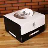 Custom Wholesale Square Art Paper Cardboard Cake Box With Handle thumbnail-3