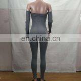 New Arrivals Women Sexy Solid High Flexibility One-Shoulder Jumpsuits 2021 Summer Ladies Long Sleeves Rompers Suitable Nightclub thumbnail-5
