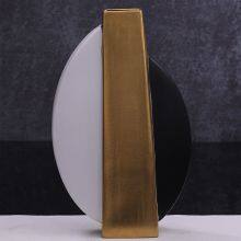 Half Moon Black White Gild Modern Simple Jingdezhen Ceramic Flat Vase For Home Study thumbnail-5