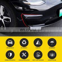 ABS Carbon Fiber Front Fog Light Trim Covers for Tesla Model 3 Frame Eyebrow Stickers Car Accessories 2021 thumbnail-5