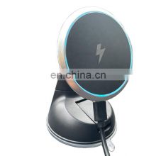 Fast Charging Magnet Car Charger Wireless 15w Qi Cell Phone Charger Magnetic Car Mount Wireless Charger for iPhone 12