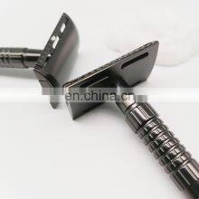 Fancy Good Quality Closed Comb Black Stainless Steel Portable Double Edge Safety Razors thumbnail-5