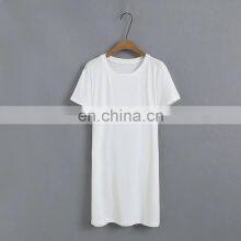 Customized Sexy Women's Back Cross Tie Rope Mid-length Short-sleeved T-shirt Women Summer New Style Dress thumbnail-5