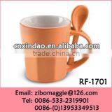 Hot Sale Colored Custom Popular Soup Mug With Spoon Ceramic Made In China thumbnail-1