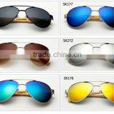 Hand Made Wood Temple Metal Frame Classic Men Driving Fishing Sunglasses thumbnail-6