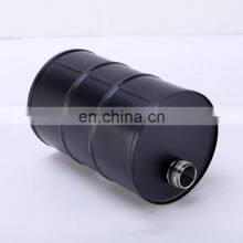 Creative Gift Box Engraved Round Variety Shots Oil Drum Liquor Men Black Stainless Steel Hip Flasks thumbnail-4