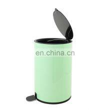 Color Powder Coating New Design Trash Can Lid Cover Soft Close Pedal Bin Hotel Waste Bin thumbnail-3