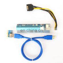 Ver 008c Pci-e 1x To 16x Usb 3.0 Wire Square Riser 6 Pin For Gpu thumbnail-2
