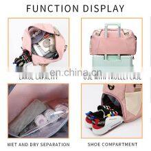 Fashion Men Women Sports Gym Bag With Shoe Compartment Custom Print Logo Shoes Gym Duffle Bag thumbnail-3