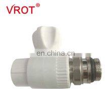 Various Specifications White Ppr Double Union Brass Ball Valve For Ppr Pipe Fitting thumbnail-3