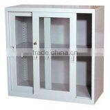 (DL-GC2)Metal Bookcase With Glass Sliding Doors/ Sliding Glass Door Filing Cabinet/Steel Lockable Files Cabinet With Glass Door thumbnail-3