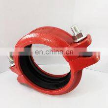 Grooved Pipe Fittings Steel Orange Industrial Clamp Connector Ductile Iron Fire Groove Clamp Factory Stock thumbnail-5