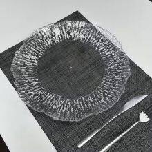 Restaurant Dinnerware Plastic Plates Gold Charger Plates for Wedding