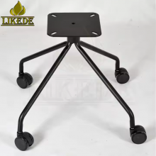 4-Star Cast Aluminum Chair Leg With Wheel Powder Coating Finish for Coffee Table Legs Available in Black Steel thumbnail-2