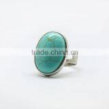 RG1031Wholesale Oval Turquoise Adjustable Ring,Bezel Gem Ring thumbnail-3