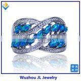 925 Sterling Silver Marquise Setting Opal Ring thumbnail-1