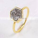 Druzy Ring 925 Sliver Ring Titanium Druzy Ring thumbnail-3