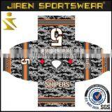 Custom Practice Sublimated Camo Hockey Jersey Custom Made Embroidery Ice Hockey Jersey thumbnail-1