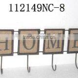 112149NC-8 Metal Hook Wall Hanger Coat Hat Key Rack thumbnail-1