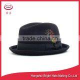 Short Brim Fedora Dress Hats For Gentalmen thumbnail-2