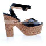 Elegant and Generous Black Sandal Wedge 13 Large Size Women High Heel thumbnail-3