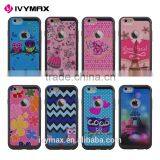 Fashion Cute Cartoon Design Caseology Wavelength Series Textured Pattern Grip Swamky Combo Case for Iphone 6s Supplier's Choice