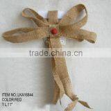 Handmade Artificial Flowers Burlap Butterfly Christmas Decorations Ornament thumbnail-5
