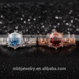 Hot Sale Jewellery Set 18K Gold Plated 925 Sterling Silver Precious Natural Garnet and Topaz Gemstone Pendant Ring Jewelry Set thumbnail-2