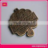 Leaf Shape Embossed Metal Medal
