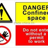 Removable PVC Industrial Safety Sign