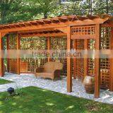 Recycled Backyard Outside Hollow Composite Wood Decking Wpc Decking Cast Iron Pergola thumbnail-3