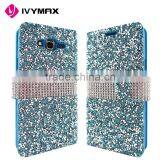 2016 Fashion Colorful Diamond Cell Phone Case for Samsung J7 PU Flip Cover thumbnail-3
