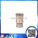 2016 Wholesale China High Grade Gold Polyresin Bathroom Accessory Set With Liquid Soap Dispenser thumbnail-3