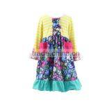 High Quality Flower Print Dress Cotton Dress Beautiful Long Frocks Images thumbnail-1