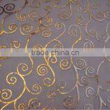Gold Printing Organza Fabric/printed Organza Fabric