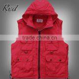New Arrival 2015 Winter Male Photographer Plus Size Casual Vest Sleeveless Jackets With Hooded Waterproof Outwear Waistcoats thumbnail-6