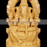 Ganesh Wooden Sculpture thumbnail-1