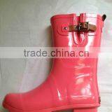 Hot Sale Short Stylish Fuchsia Lady Shoes