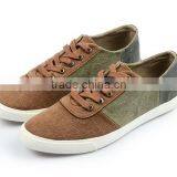 3 Tones Patchwork Upper Vulcanized Trainer Lace up Men Sneakers Cheap Casual Canvas Shoes Male thumbnail-1