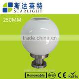 White 25cm Ball Multiple-function Acrylic Material Pedestal Solar Wall Light