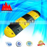 yellow and black driveway rubber road speed Bumps
