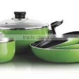 7 PCS NON-STICK ALUMINUM ALLOY COOKWARE POT SET thumbnail-1