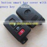 New Key To 4 Button Smart Key Cover With Emergency Key
