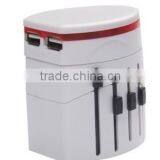 2016 Hot Selling World Universal Travel Adapter With 2 Usb & Universal Adaptor With Usb LED Lighting