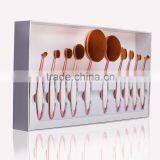 New Arrival 10pcs White Oval Makeup Brush Set,factory Price With High Quality