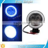 China White 4 LED 12V Motorcycle Projector Lights With Cob Angel Eye Rings thumbnail-4