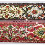 Newest 4.3cm Width Ethnic Embroidery Webbing Polyester for Garment/bag thumbnail-4