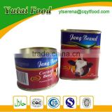Palatable Round Food Storage Tin Can Corned Beef OEM Food